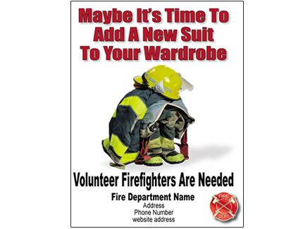 Volunteer Firefighter Recruitment Large Flyer 3 - White Wardrobe